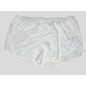 Under Armour Womens Fly By 2.0 HeatGear White Shorts 3XL Loose Fit